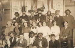 Cast of Play - Blackface Postcard