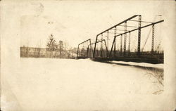 Iron Bridge Across Messenwa River Vernon, IN Postcard Postcard Postcard