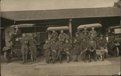 Ambulance Crew and their Rides Postcard