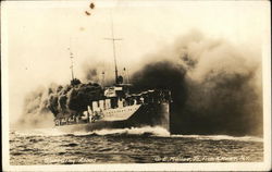 Navy Boat Speeding Ahead Postcard Postcard Postcard