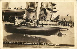 Lowering Steamer, U.S.S. Florida Postcard