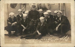 No. 5 Gun Crew of the USS Florida 1918 Navy Postcard Postcard Postcard