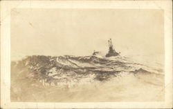 USS Florida on High Seas Postcard