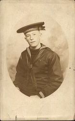 Portrait of USS Florida Sailor Postcard