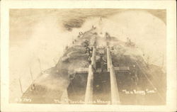 Front of Ship In a Heavy Sea Postcard