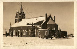 Snow Covered Church Buildings Postcard Postcard Postcard