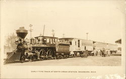 Early Type Train at Smith Creek Station Postcard