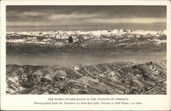 The Sierra Nevada Range in the Vicinity of Yosemite Yosemite National Park Postcard Postcard Postcard