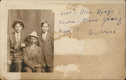 Glen Byrgo, Claud Young and ? Guilford Postcard