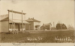 Main Street, Hobart Hobarton, IA Postcard Postcard Postcard