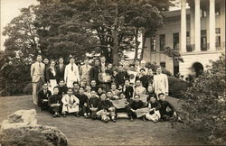 Snapshot of Group of Americans and Japanese Students Postcard