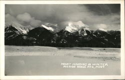 Mount Harding in Winter, MIssion Range Mountains Postcard