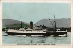 S. S. Cardena, Union Steamships Ltd. Vancouver, BC Canada British Columbia Postcard Postcard Postcard