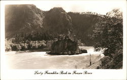 Lady Franklin Rock in Fraser River Postcard