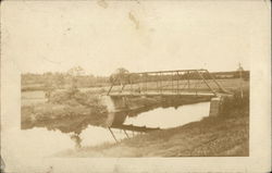 Bridge crossing river Postcard