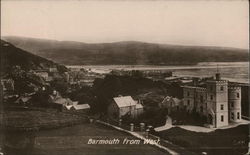 View of Town from West Barmouth, Wales Postcard Postcard Postcard