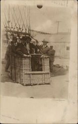 Men Loading Into Hot Air Balloon Basket Hot Air Balloons Postcard Postcard Postcard