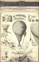 Hot Air Balloon on Cover of Scientific American Hot Air Balloons Postcard Postcard Postcard