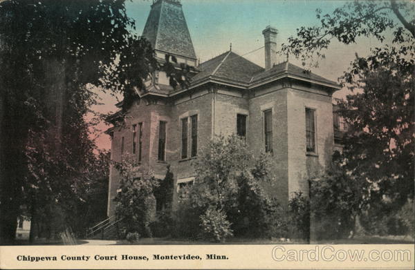 Chippewa County Court House Montevideo MN Postcard