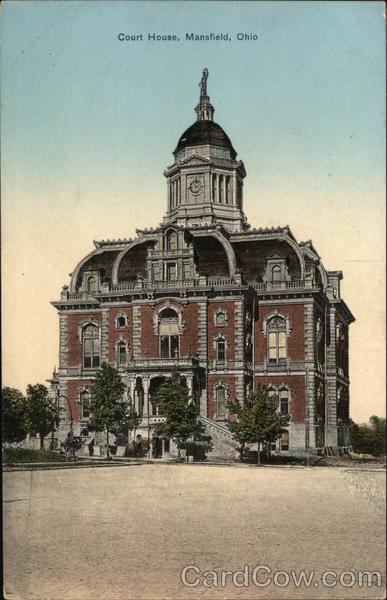 Court House Mansfield OH Postcard