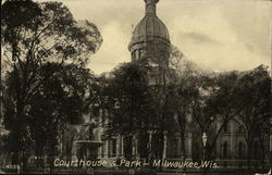 Courthouse & Park Postcard