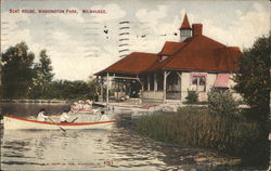 Boat House, Washington Park Postcard