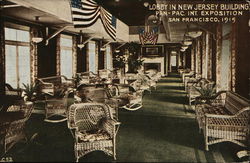 Lobby in New Jersey Building Postcard