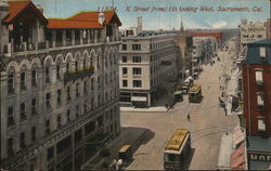 K Street From 11th, Looking West Postcard