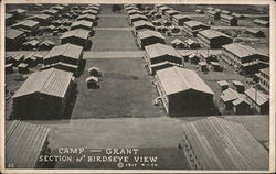 Camp Grant, Section of Birdseye View Military Postcard Postcard Postcard