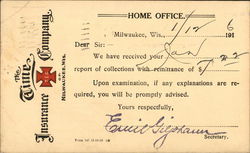 The Time Insurance Company Milwaukee, WI Postcard Postcard Postcard