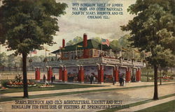 Sears, Roebuck and Co.'s Agricultural Exhibit and Rest Bungalow Springfield, IL Postcard Postcard Postcard