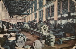 Interior View of the Manistee iron Works Michigan Postcard Postcard Postcard