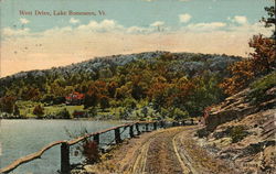 View of West Drive Lake Bomoseen, VT Postcard Postcard Postcard