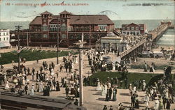 Auditorium and Wharf Long Beach, CA Postcard Postcard Postcard