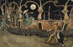 Luna Park by Moonlight Postcard