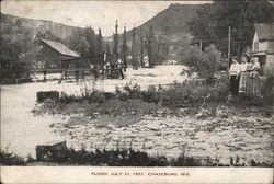 Flood July 21, 1907 Chaseburg, WI Postcard Postcard Postcard