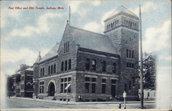 Post Office and Elks Temple Postcard