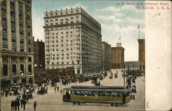 12th Street with Jefferson Hotel St. Louis, MO Postcard Postcard Postcard