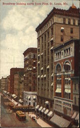 Broadway Looking North from Pine St. Louis, MO Postcard Postcard Postcard