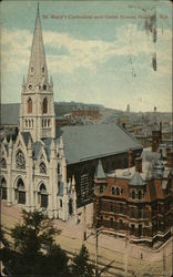 St. Mary's Cathedral and Glebe House Halifax, NS Canada Nova Scotia Postcard Postcard Postcard