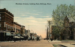 Montana Avenue, Looking East Billings, MT Postcard Postcard Postcard