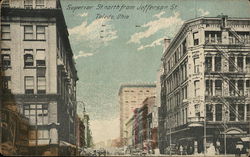 Superior St. North From Jefferson St. Toledo, OH Postcard Postcard Postcard