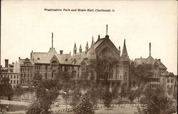 Washington Park and Music Hall Postcard