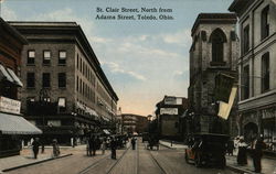 St. Clair Street, North from Adams Street Postcard