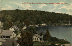 Lake Brady, Looking East From Ice House Brady Lake, OH Postcard Postcard Postcard