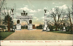 Entrance to Prospect Park Brooklyn, NY Postcard Postcard Postcard