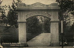 Entrance to Jenks Park Postcard