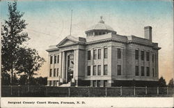 Sargent County Court House Forman, ND Postcard Postcard Postcard