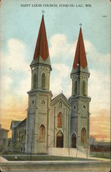 Saint Louis Church Fond du Lac, WI Postcard Postcard Postcard