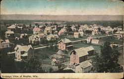 Birdseye View of Town Postcard